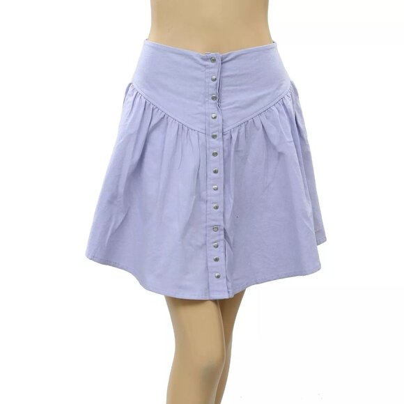 Free People Endless Summer On Holiday Mini Skirt High Waisted Wisteria XS - Picture 4 of 7